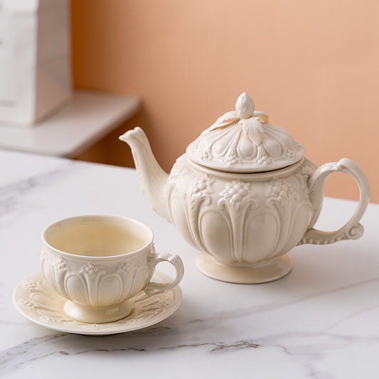 English Vintage Embossed Afternoon Tea Ceramic Set