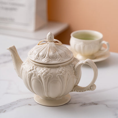 English Vintage Embossed Afternoon Tea Ceramic Set