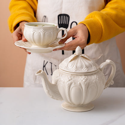 English Vintage Embossed Afternoon Tea Ceramic Set