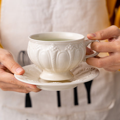 English Vintage Embossed Afternoon Tea Ceramic Set