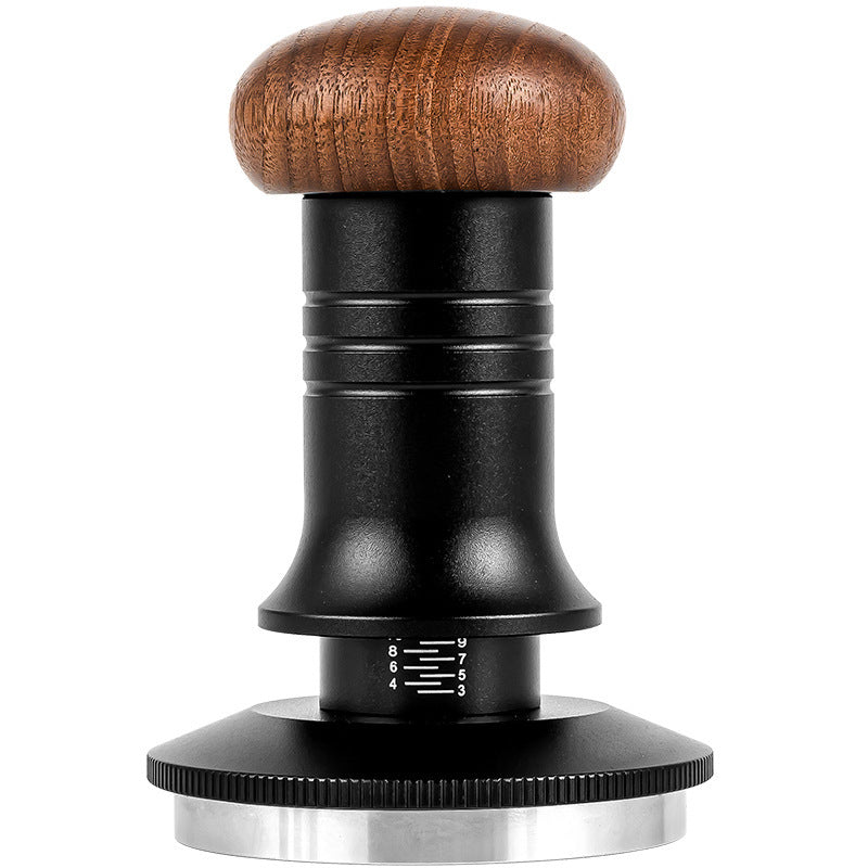 COFFEE ART Spring Loaded 304 stainless steel walnut coffee tamper 51 MM、53MM、58MM.