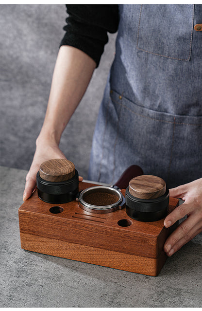 Walnut ss 304 51mm, 58mm coffee tamper