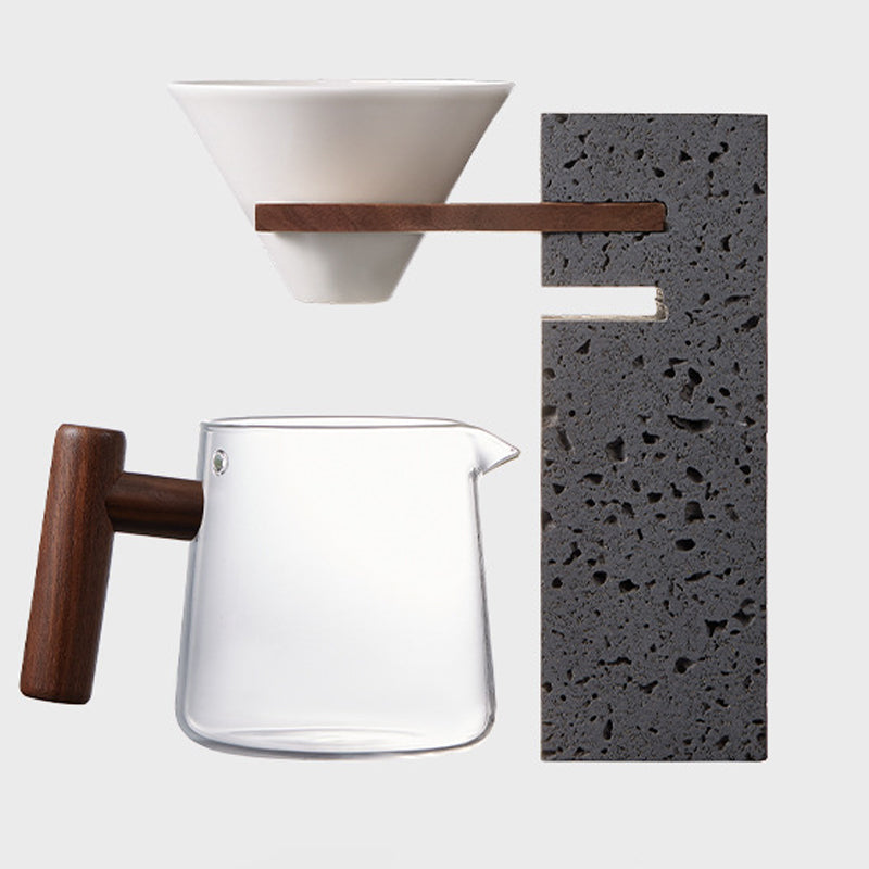 Volcanic Stone Coffee Stand Set